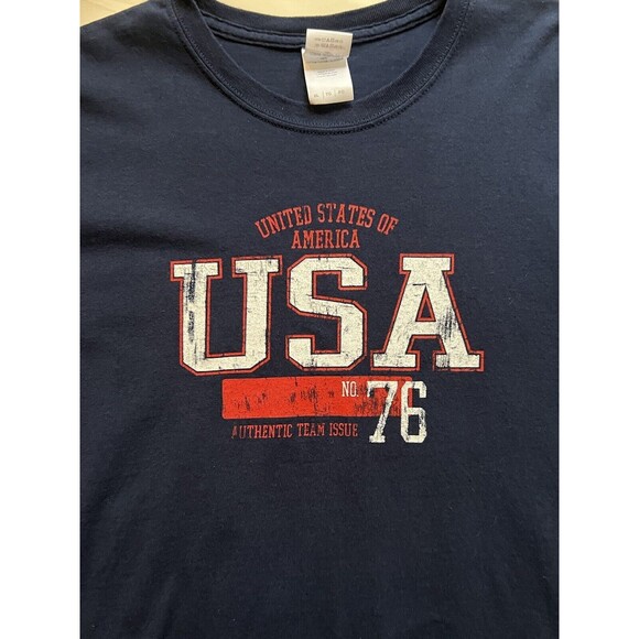 USA Shirt Men’s XL Red White Blue Short Sleeve Crew Neck 4th Of July American - Picture 2 of 6